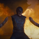 They also included a handy picture of his arms on his chest, in case you forgot what arms look like.